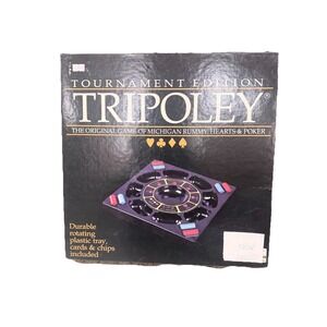 Tripoley Tournament Edition Game Michigan Rummy Hearts Poker Vintage Cadaco New